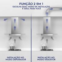 Coifa de Ilha Electrolux 90cm de Vidro Efficient com Luz de Led (CE9IX) - 6