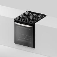 Fogão de Embutir 4 bocas Electrolux Preto Experience Mesa Vidro, Grill e VaporBake (FE4EP)