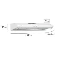 Depurador de Ar Parede Electrolux 80cm Branco com Filtro Lavável e Máscara Captadora de Ar (DE80B) - 2