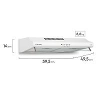 Depurador de Ar Parede Electrolux 60cm Branco com Filtro Lavável e Máscara Captadora de Ar (DE60B) - 2
