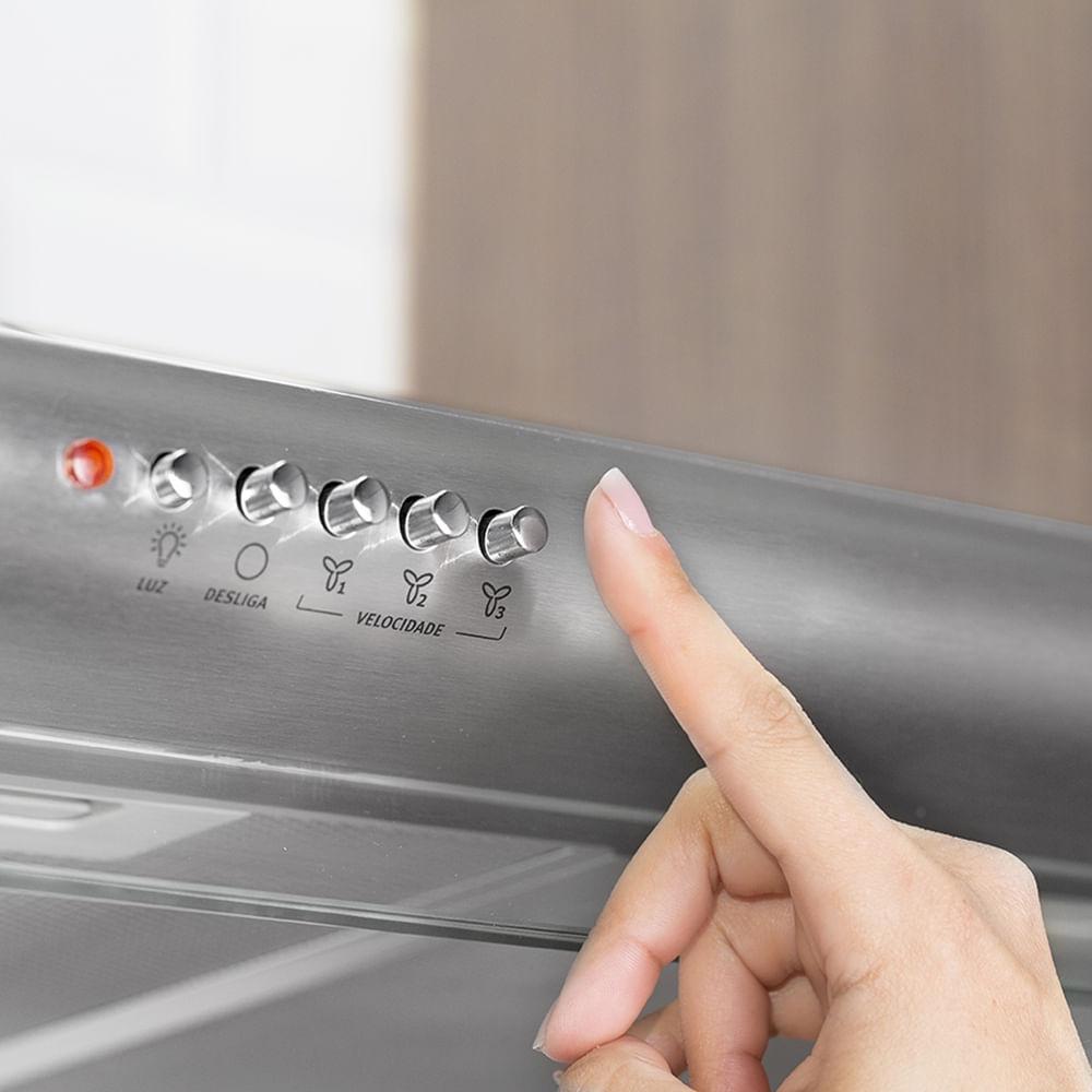 Depurador de Ar Parede Electrolux 80cm Inox com Filtro Lavável e Máscara Captadora de Ar (DE80X) - 6