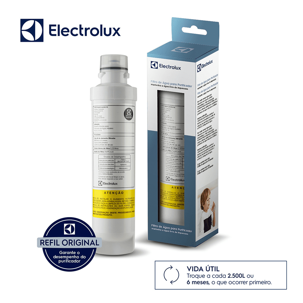 Filtro/Refil Original de Água para Purificador Electrolux - PE10B / PE10X - 3