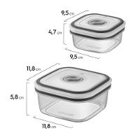 Potes Herméticos Electrolux de Plástico Cinza Retangular com 8 Unidades - 5