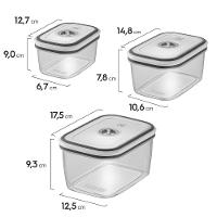Potes Herméticos Electrolux de Plástico Cinza Retangular com 8 Unidades - 6