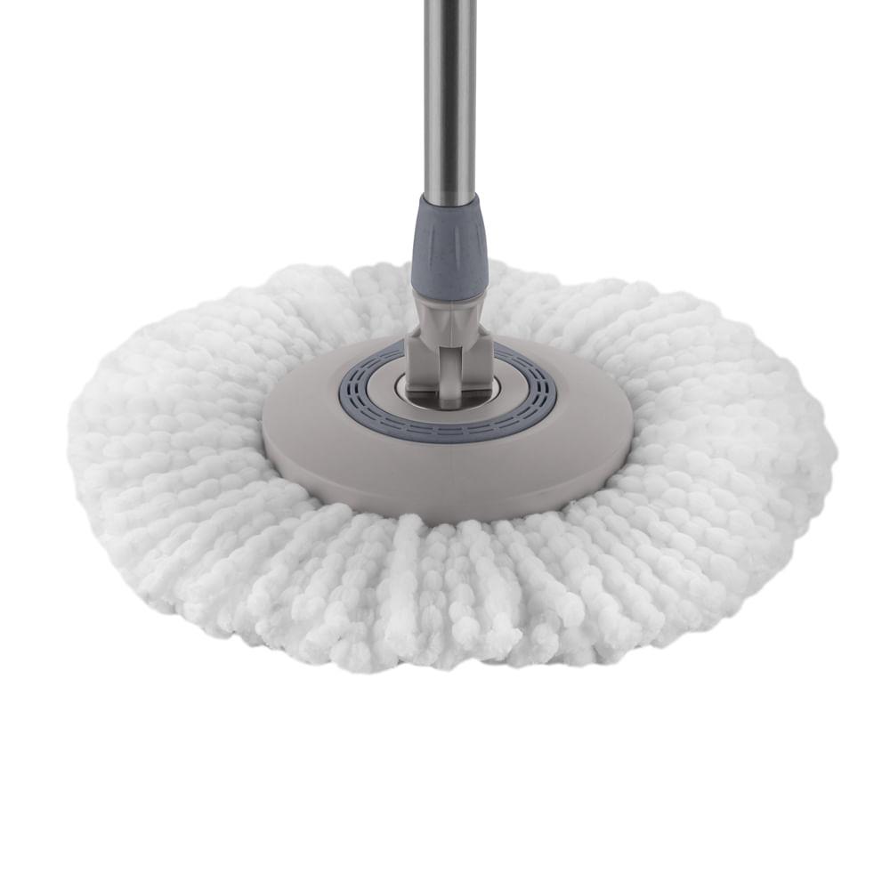 Mop Giratório Menalux com Cesto Inox e Refil Extra de Microfibra - 5