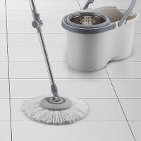 Mop Giratório Menalux com Cesto Inox e Refil Extra de Microfibra - 10