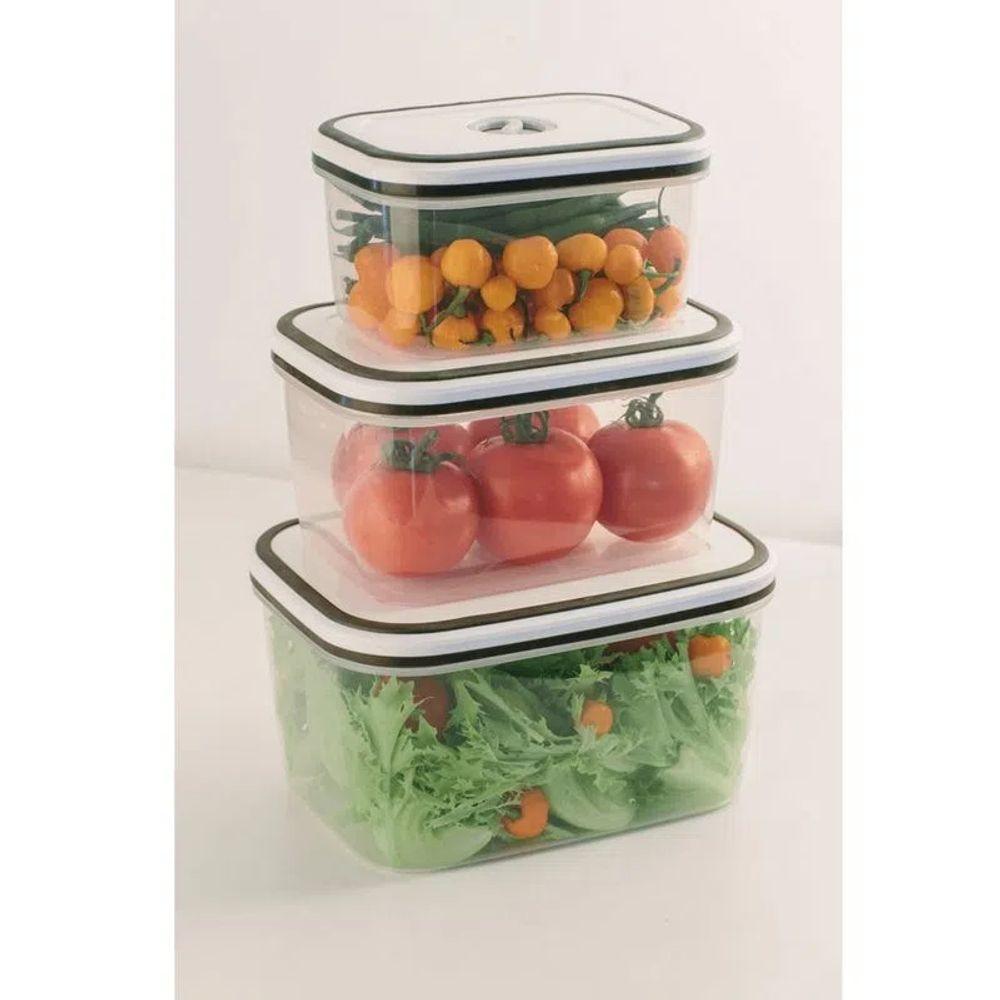 Potes Herméticos Electrolux de Plástico Branco Retangular com 4 Unidades - 5