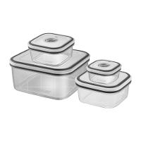 Potes Herméticos Electrolux de Plástico Branco Retangular com 4 Unidades