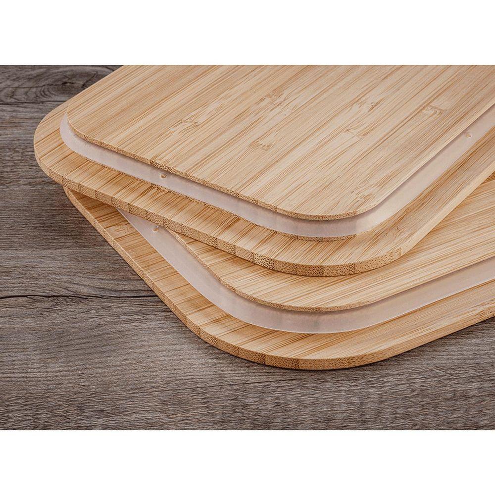 Potes Herméticos Refratários com Tampa de Bambu - 4