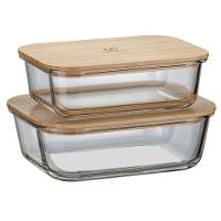 Potes Herméticos Refratários com Tampa de Bambu - 1