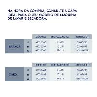 Capa para Máquina de Lavar Electrolux Branca 10kg a 16kg Tamanho G - 2