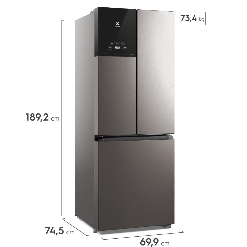 Geladeira Electrolux Frost Free Inverter 480L Efficient AutoSense 3 Portas Inox Look (IM7S) - 2