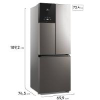 Geladeira Electrolux Frost Free Inverter 480L Efficient AutoSense 3 Portas Inox Look (IM7S) - 2
