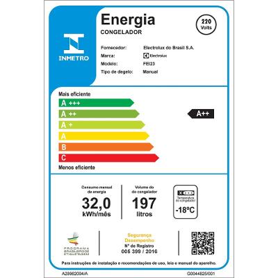 Freezer Vertical Electrolux Cycle Defrost 197L Inverter Uma Porta (FEI23)