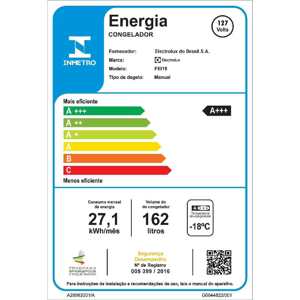 Freezer Vertical Electrolux Cycle Defrost 162L Inverter Uma Porta (FEI19) - 9