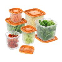 Conjunto de Potes de Plástico Laranja Continental - 6 Unidades - 1