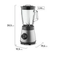 Liquidificador Electrolux 700w 1,5L Experience com Copo de Vidro e Tecnologia TruFlow™  Cor Inox Preto (EBS30) - 2