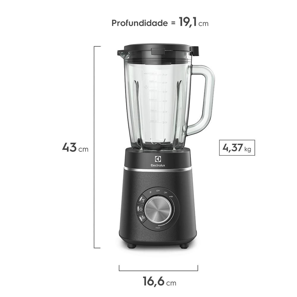 Liquidificador Electrolux 1200w 1,75L Expert  com Copo de Vidro e Tecnologia TruFlow Power System Preto (BLP70) - 2