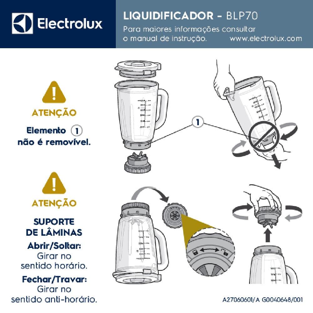 Liquidificador Electrolux 1200w 1,75L Expert  com Copo de Vidro e Tecnologia TruFlow Power System Preto (BLP70) - 9