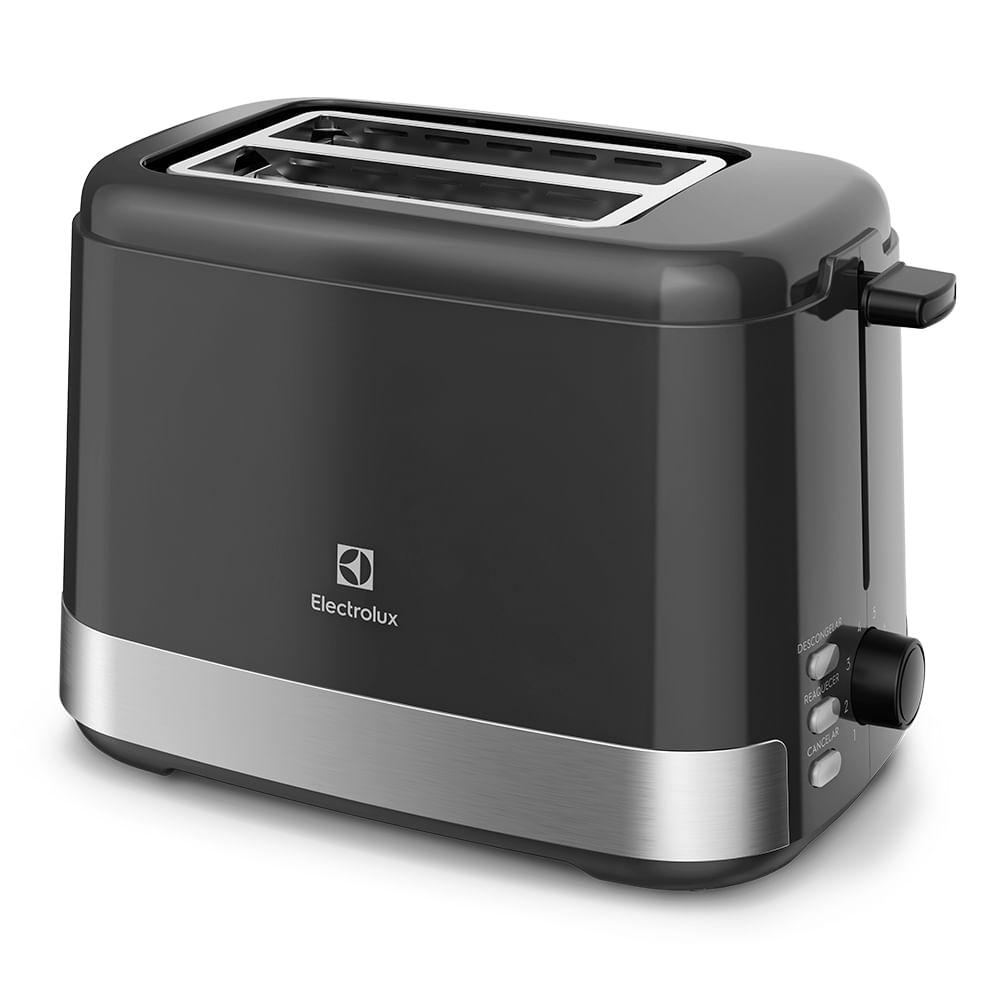 Torradeira Elétrica Electrolux Inox Preta Efficient com 8 Níveis de Tostagem (ETS10) - 1
