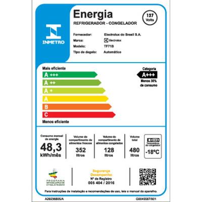 Geladeira Electrolux Frost Free com AutoSense 480L Efficient Duplex Black Inox Look (TF71B)
