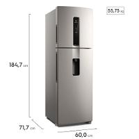 Geladeira Electrolux Frost Free Inverter 409L Água na Porta com AutoSense Duplex Inox Look (IW46S) - 2