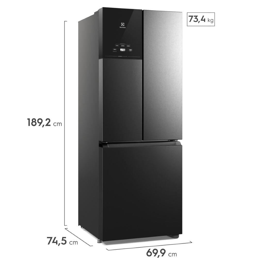 Geladeira Electrolux Frost Free Inverter 480L Efficient AutoSense 3 Portas Black Inox Look (IM7B) - 2