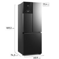 Geladeira Electrolux Frost Free Inverter 480L Efficient AutoSense 3 Portas Black Inox Look (IM7B) - 2