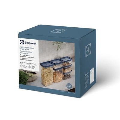 Kit Potes Herméticos Organizadores Electrolux Experience 6 Un Empilhável Modular