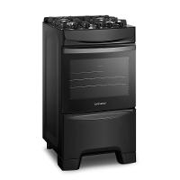Fogão 4 Bocas Continental Preto Mesa de Vidro, Forno Eco Turbo e Grades Ferro Fundido (FC4GB) - 5