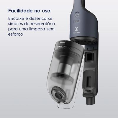 Aspirador de Pó Vertical Sem Fio Electrolux Ergorápido 2 em 1 Cyclonic Power até 30 min Azul (ERG019)