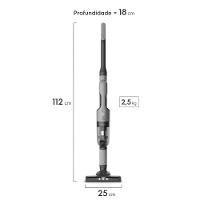 Aspirador de Pó Vertical Sem Fio Electrolux Ergorápido 2 em 1 Cyclonic Power até 30 min Cinza (ERG018) - 2