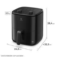 Air Fryer Electrolux por Rita Lobo 3L Preta Efficient c/ Desligamento Automático 1200W (EAF05) - 2