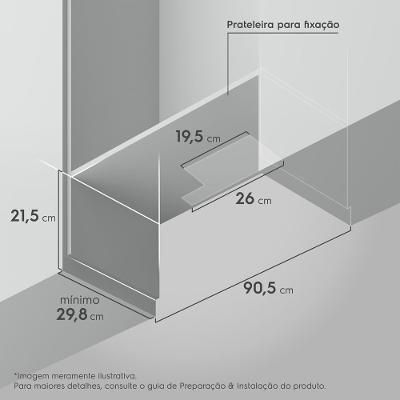 Depurador de Ar Electrolux 90cm Retrátil Preto Efficient com Luz de Led (DE9RB)