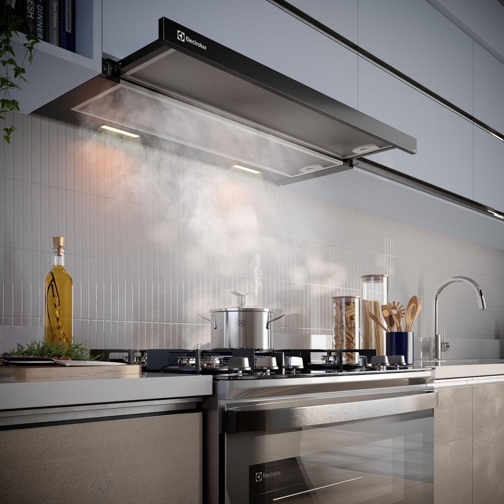 Depurador de Ar Electrolux 90cm Retrátil Preto Efficient com Luz de Led (DE9RB) - 6