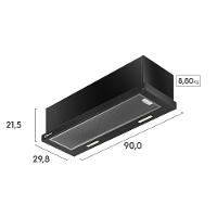 Depurador de Ar Electrolux 90cm Retrátil Preto Efficient com Luz de Led (DE9RB) - 2