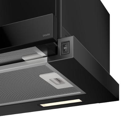 Depurador de Ar Electrolux 60cm Retrátil Preto Efficient com Luz de Led (DE6RB)