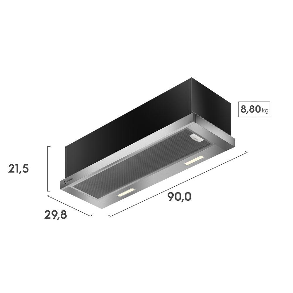 Depurador de Ar Electrolux 90cm Retrátil Inox Efficient com Luz de Led (DE9RS) - 2