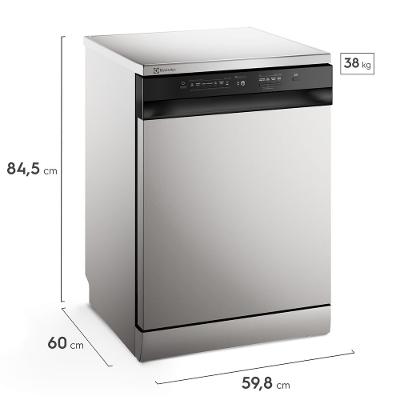 Lava-Louça Electrolux 14 Serviços Inox com Programa Lava & Seca 50 min (LS14E)