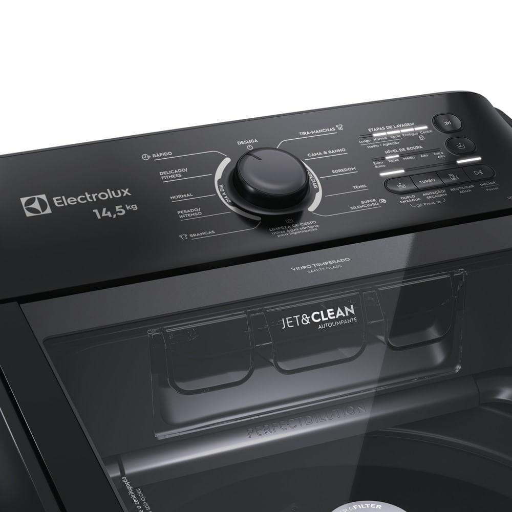Máquina de Lavar Electrolux 14,5kg Preta Efficient Cesto Inox, Jet&Clean e Filtro Fiapos (LEP15) - 5