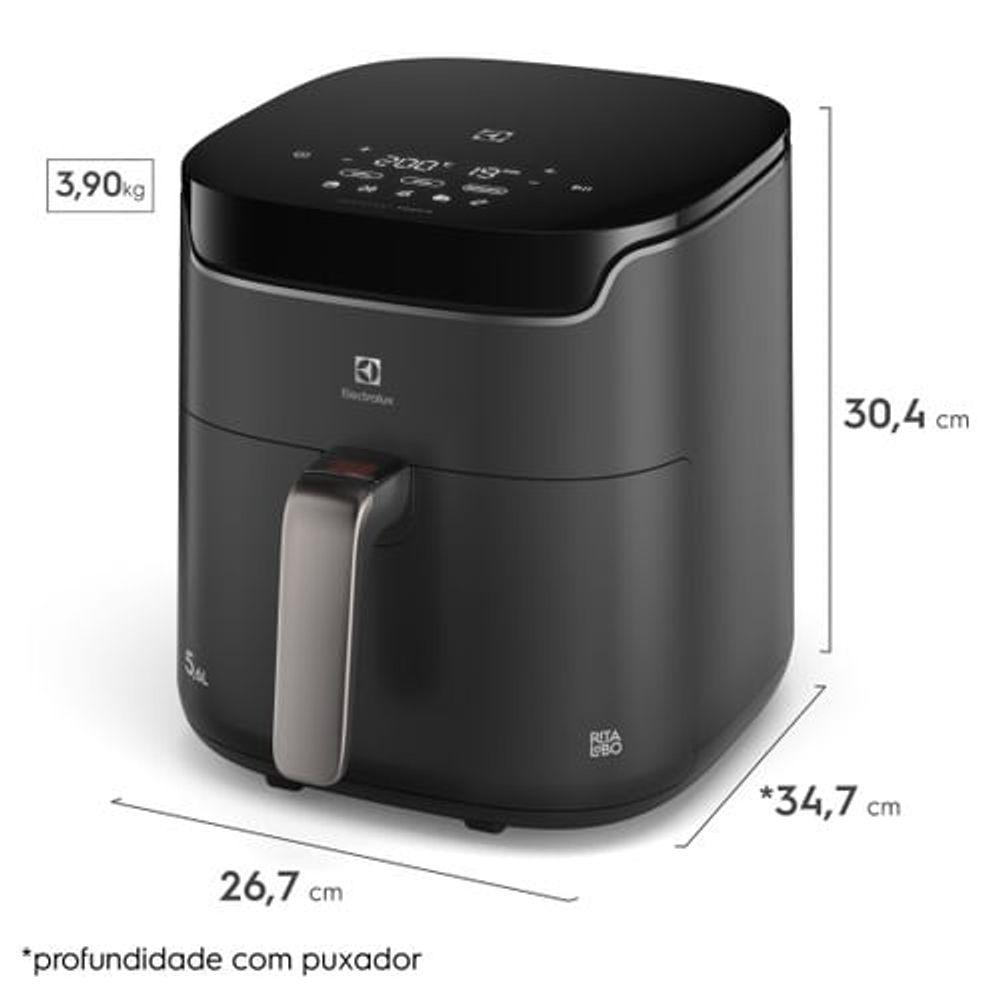 Air Fryer Electrolux por Rita Lobo 5,6L Digital Cinza Experience Economia de Energia 1400W (EAF45) - 2