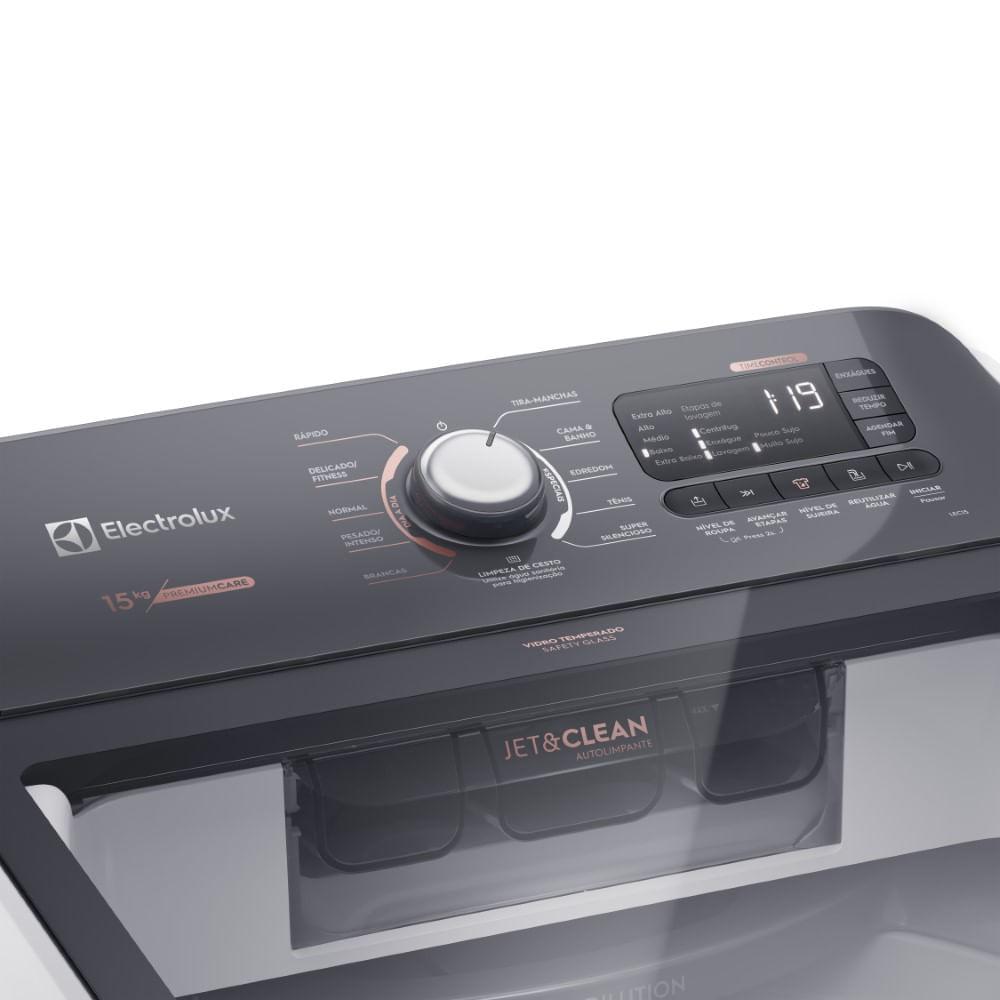 Máquina de Lavar 15kg Electrolux Premium Care com Cesto Inox. Jet&Clean e Time Control (LEC15) - 4