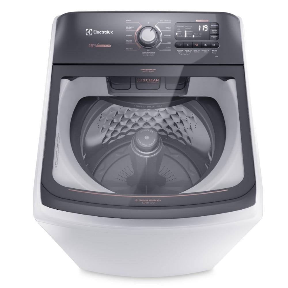 Máquina de Lavar 15kg Electrolux Premium Care com Cesto Inox. Jet&Clean e Time Control (LEC15) - 1