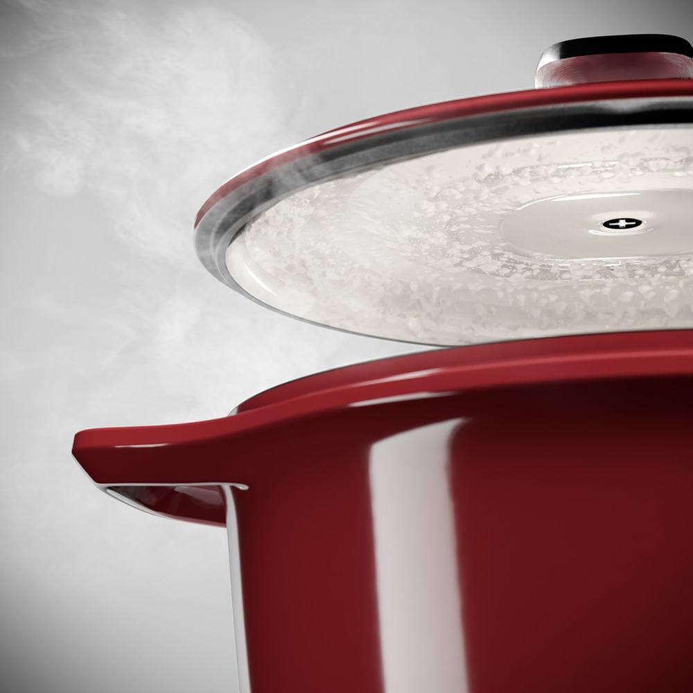 Panela de Ferro Fundido Esmaltado Oval Electrolux Expert 27cm Vermelha - 4