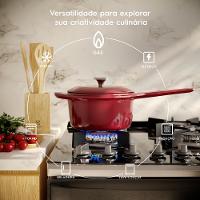 Panela de Ferro Fundido Esmaltado Molheira Electrolux Expert 20cm Vermelha - 10