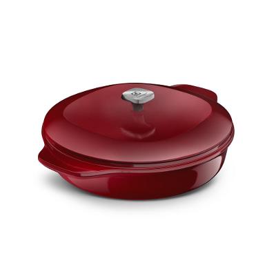 Panela Wok de Ferro Fundido Esmaltado Electrolux Expert 30cm Vermelha