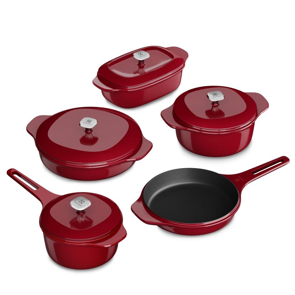 Frigideira de Ferro Fundido Esmaltado Electrolux Expert 26cm Vermelha - 8