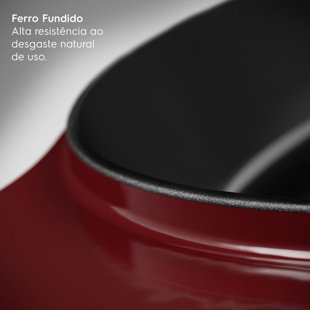 Frigideira de Ferro Fundido Esmaltado Electrolux Expert 26cm Vermelha - 10