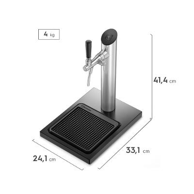 Torre de Chopp Electrolux Beer Flow Inox 1 Torneira e Base Preta para Cervejeira Home Bar