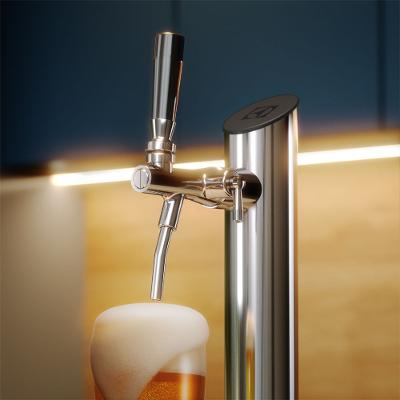 Torre de Chopp Electrolux Beer Flow Inox 1 Torneira e Base Preta para Cervejeira Home Bar